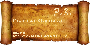 Pipernea Klarissza névjegykártya